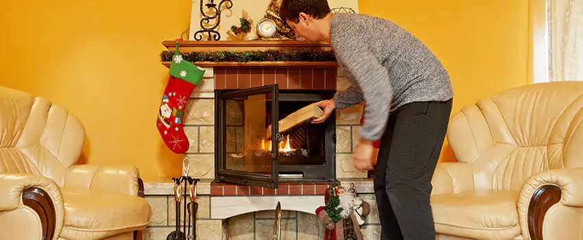 Rusted Metal Fireplace Restoration in New Albany, Indiana