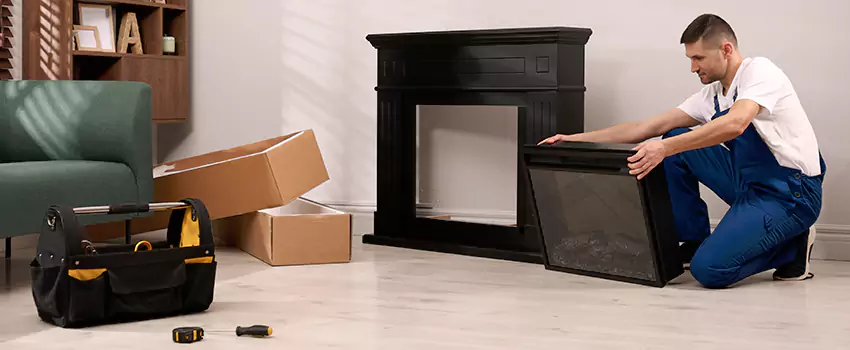 Old Rusted Metal Fireplace Repair And Replacement in New Albany, IN